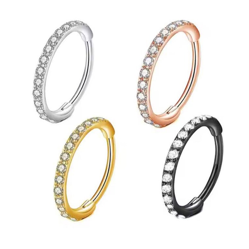 Body Jewelry Earrings - Aro de Nariz Transparente de 16G