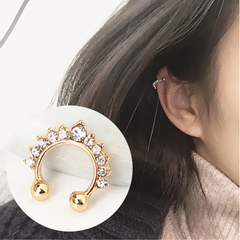 Body Jewelry Earrings - Clip de nariz en forma de