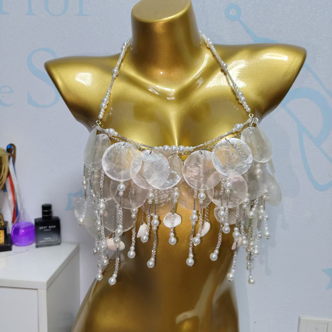 Body Jewelry Bra - Top de sirena brillante hecho a