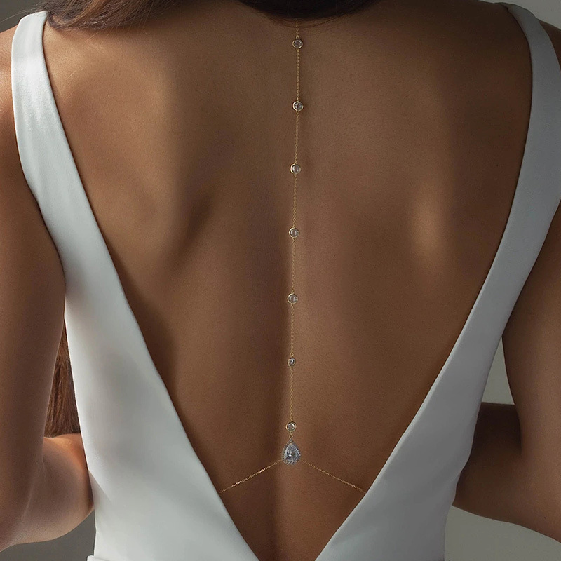 Body Jewelry For Backless Dress - Nueva cadena trasera de estrella, joyería