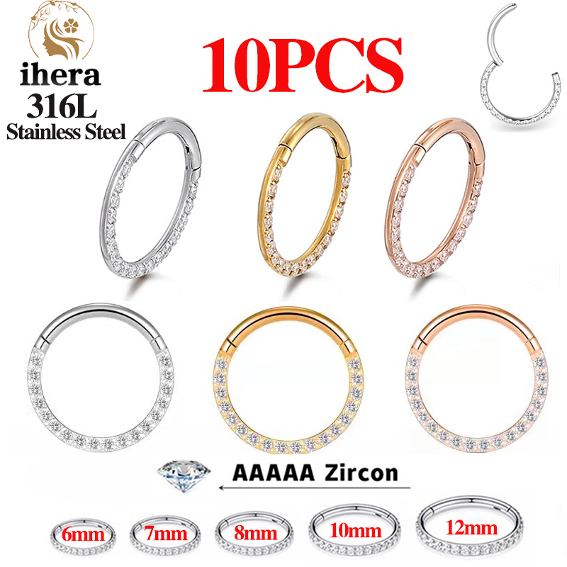 Body Jewelry Earrings - 1/10PCS Anillos de Nariz de Acero
