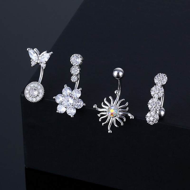 Anillo de cristal para ombligo - Body Jewelry Belly Button Rings reseña y precio