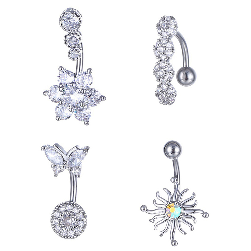 Anillo de cristal para ombligo - Body Jewelry Belly Button Rings reseña y precio