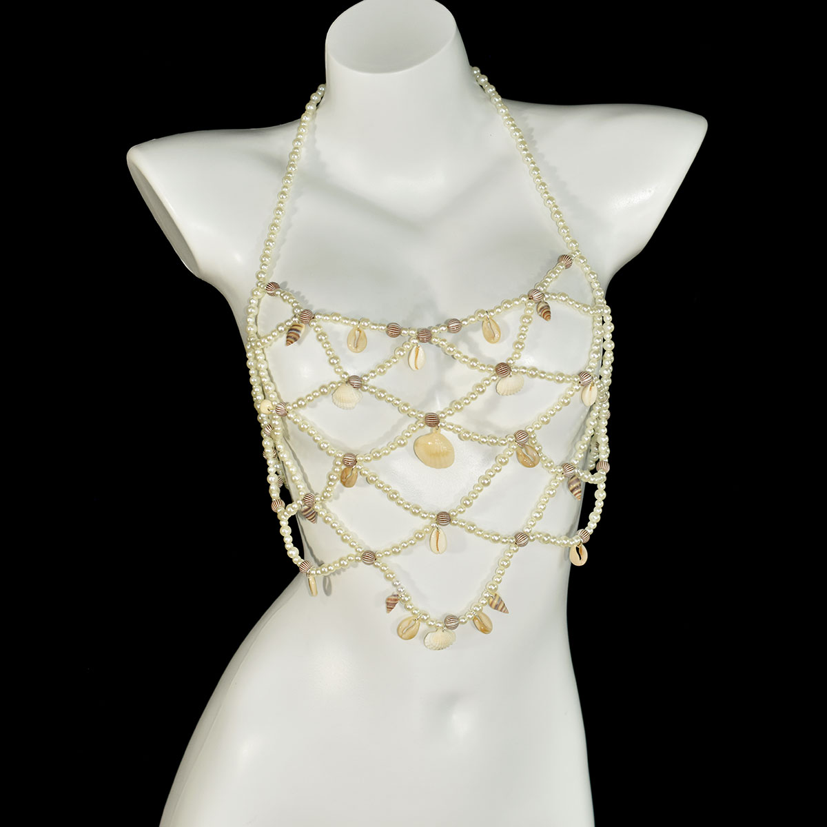 Moda perla de imitación sujeta - Body Jewelry Bra reseña y precio