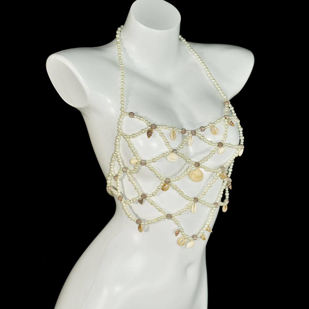 Moda perla de imitación sujeta - Body Jewelry Bra reseña y precio