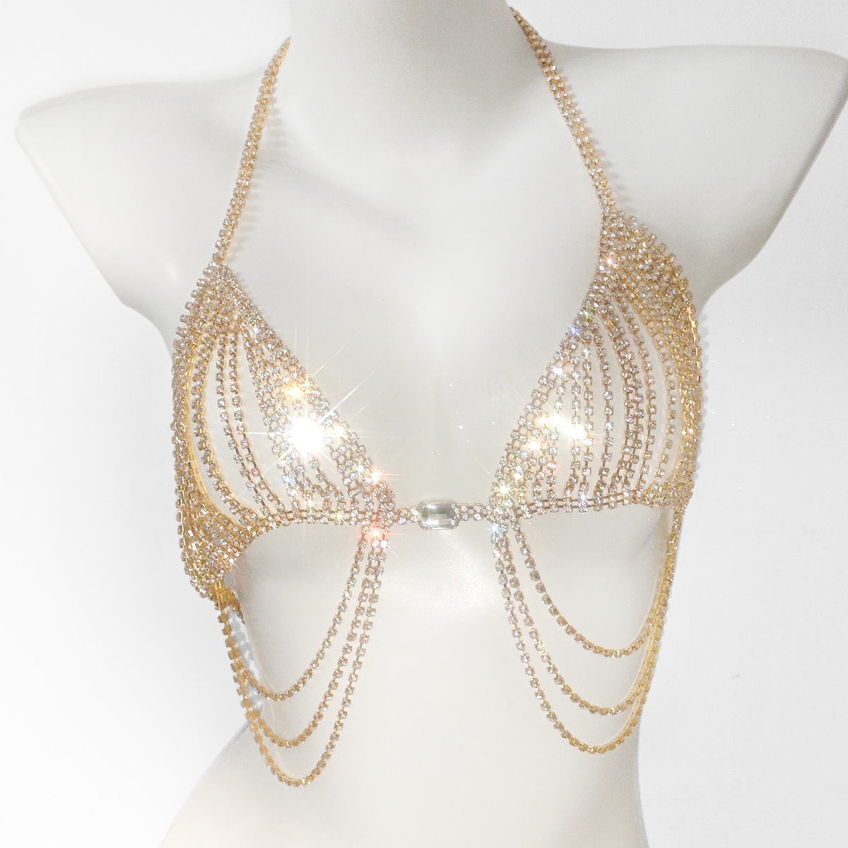 Conjunto de dos piezas con bor - Body Jewelry Bra reseña y precio