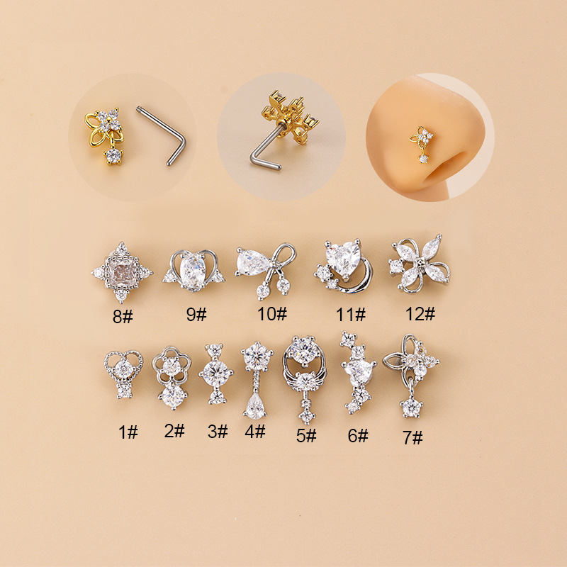 Piercing de Nariz en Forma de  - Body Jewelry Earrings reseña y precio