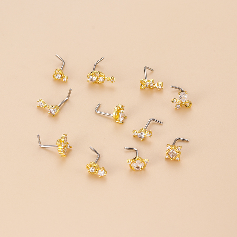 Piercing de Nariz en Forma de  - Body Jewelry Earrings reseña y precio