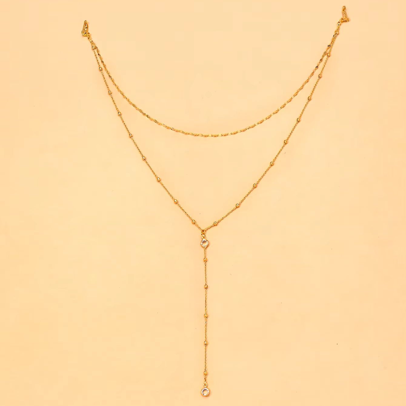 Delicado Collar de Cadena con  - Body Jewelry For Backless Dress reseña y precio
