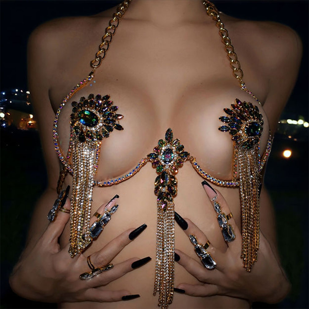 Stonefans-Soporte de pecho con - Body Jewelry Good Quality reseña y precio