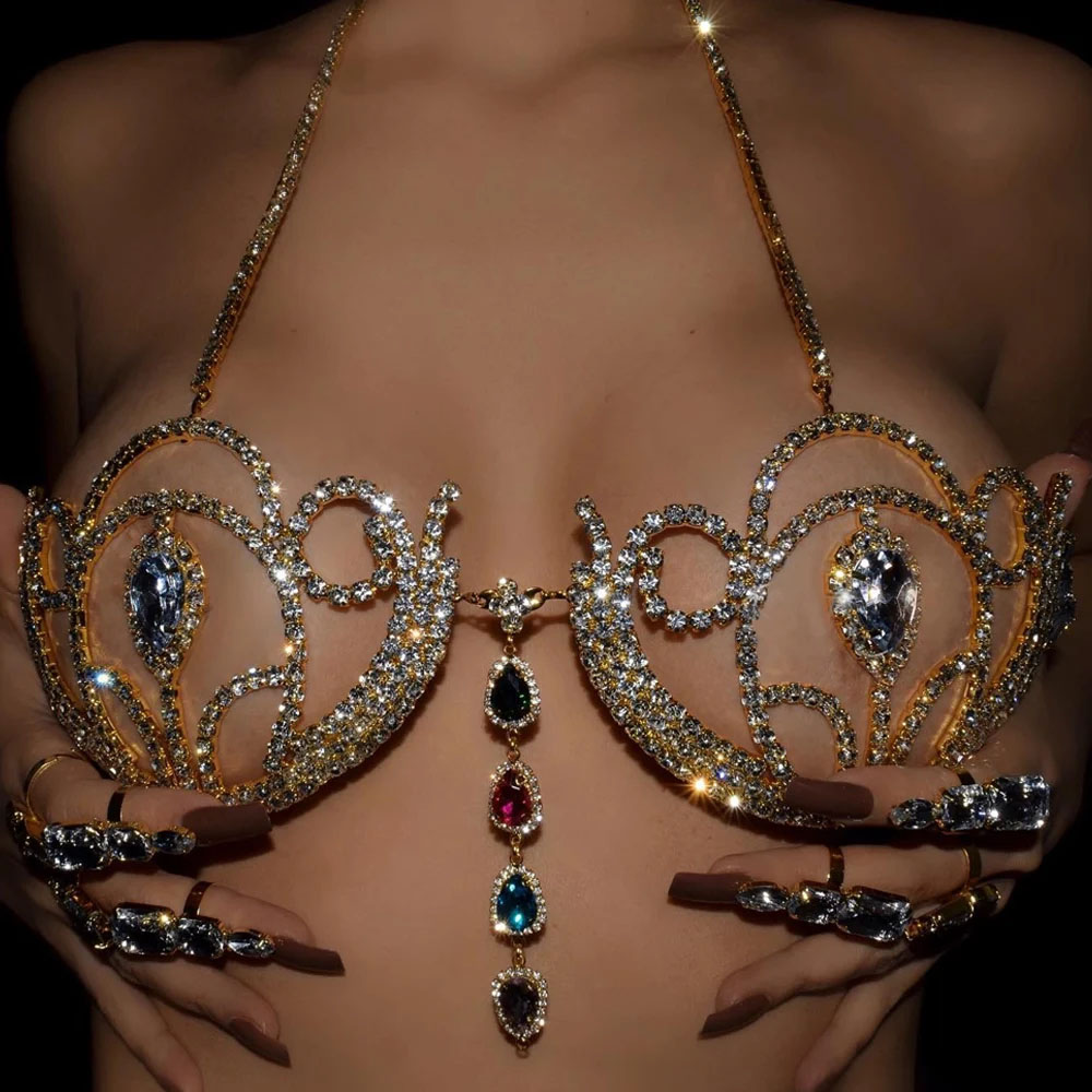Stonefans-Soporte de pecho con - Body Jewelry Good Quality reseña y precio