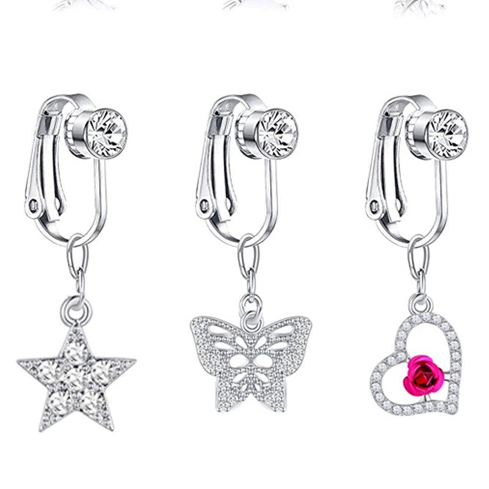 Pendientes de mariposa con cli - Body Jewelry Earrings reseña y precio