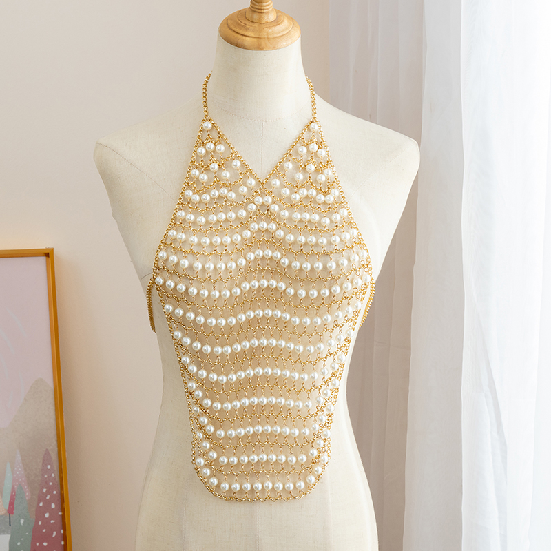 Hazem-sujetador con cadenas pa - Body Jewelry For Backless Dress reseña y precio