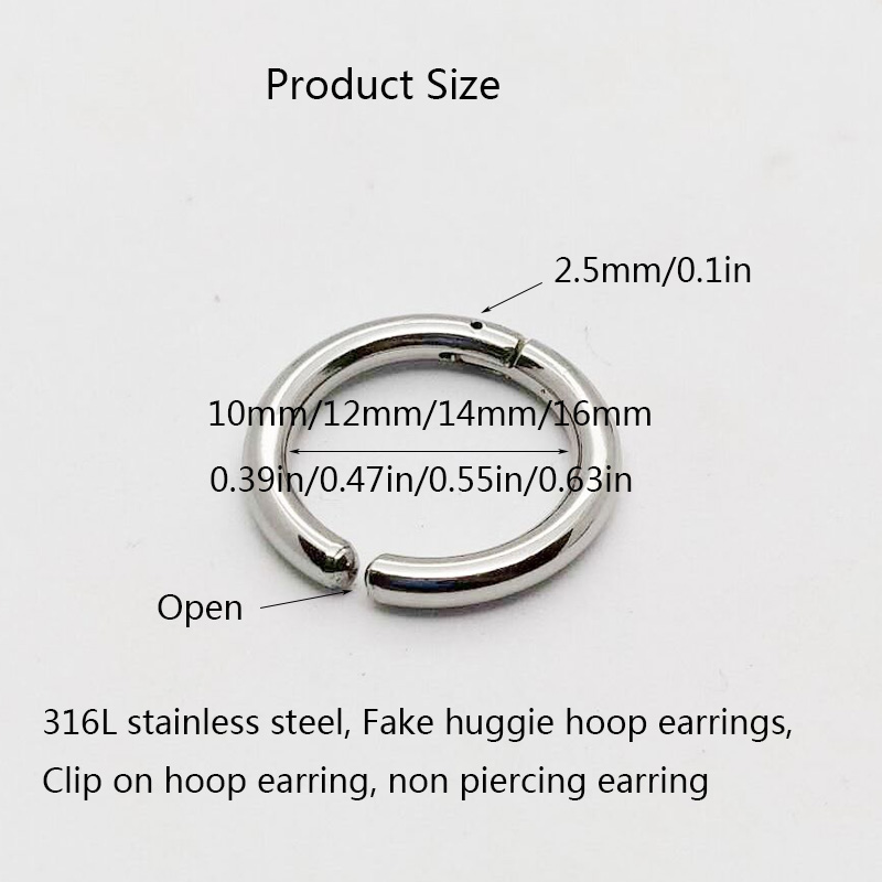 2/6 Uds. Pendientes de aro Hug - Body Jewelry Earrings reseña y precio