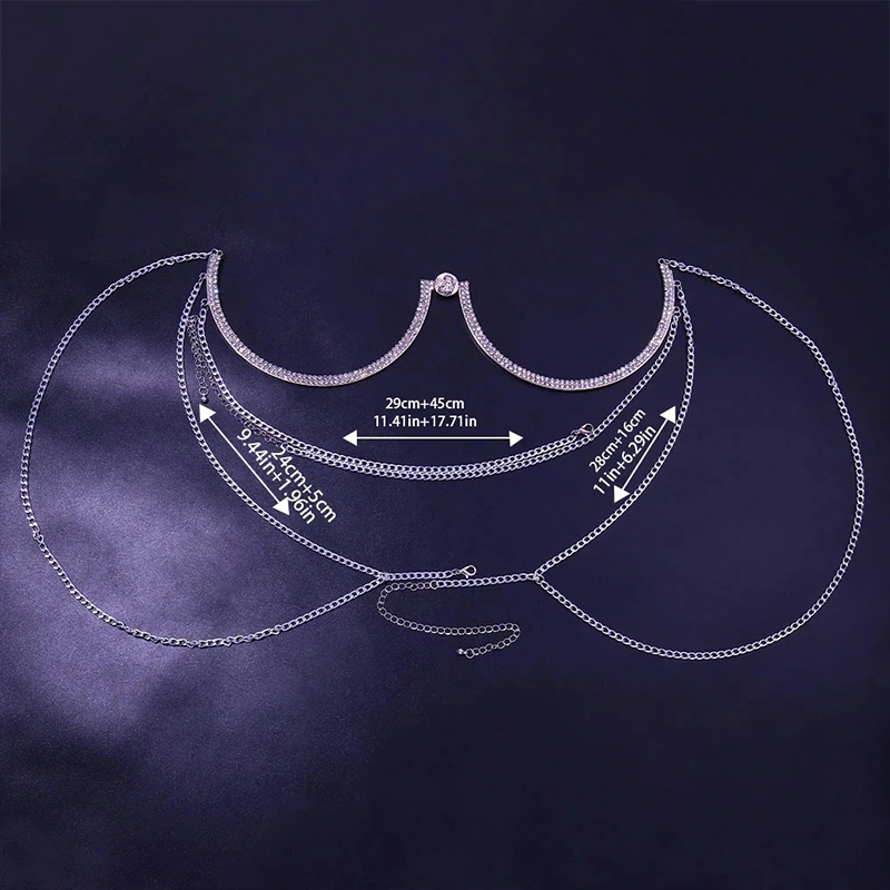 Stonefans-Cadena de pecho con  - Body Jewelry Bra reseña y precio
