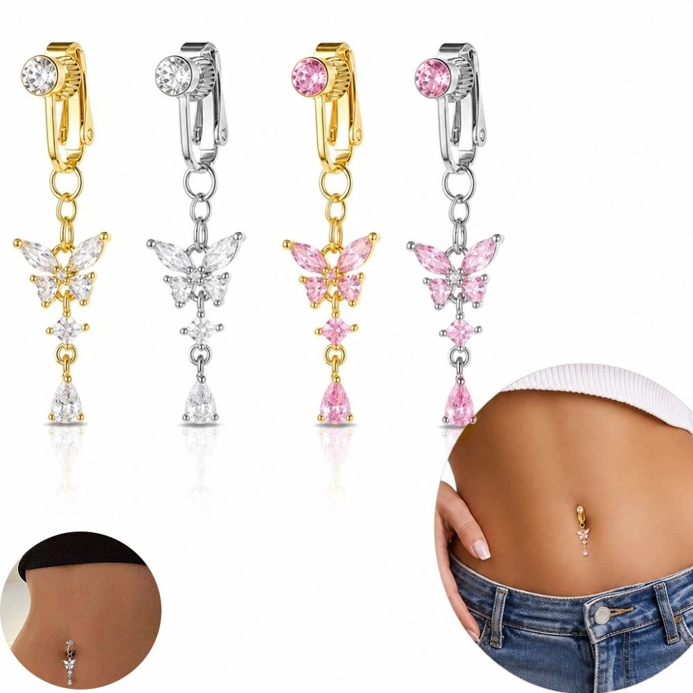 Anillo de Ombligo Falso con Di - Body Jewelry Belly Button Rings reseña y precio