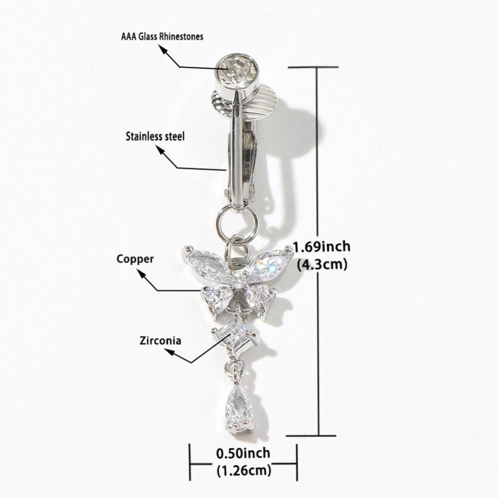 Anillo de Ombligo Falso con Di - Body Jewelry Belly Button Rings reseña y precio