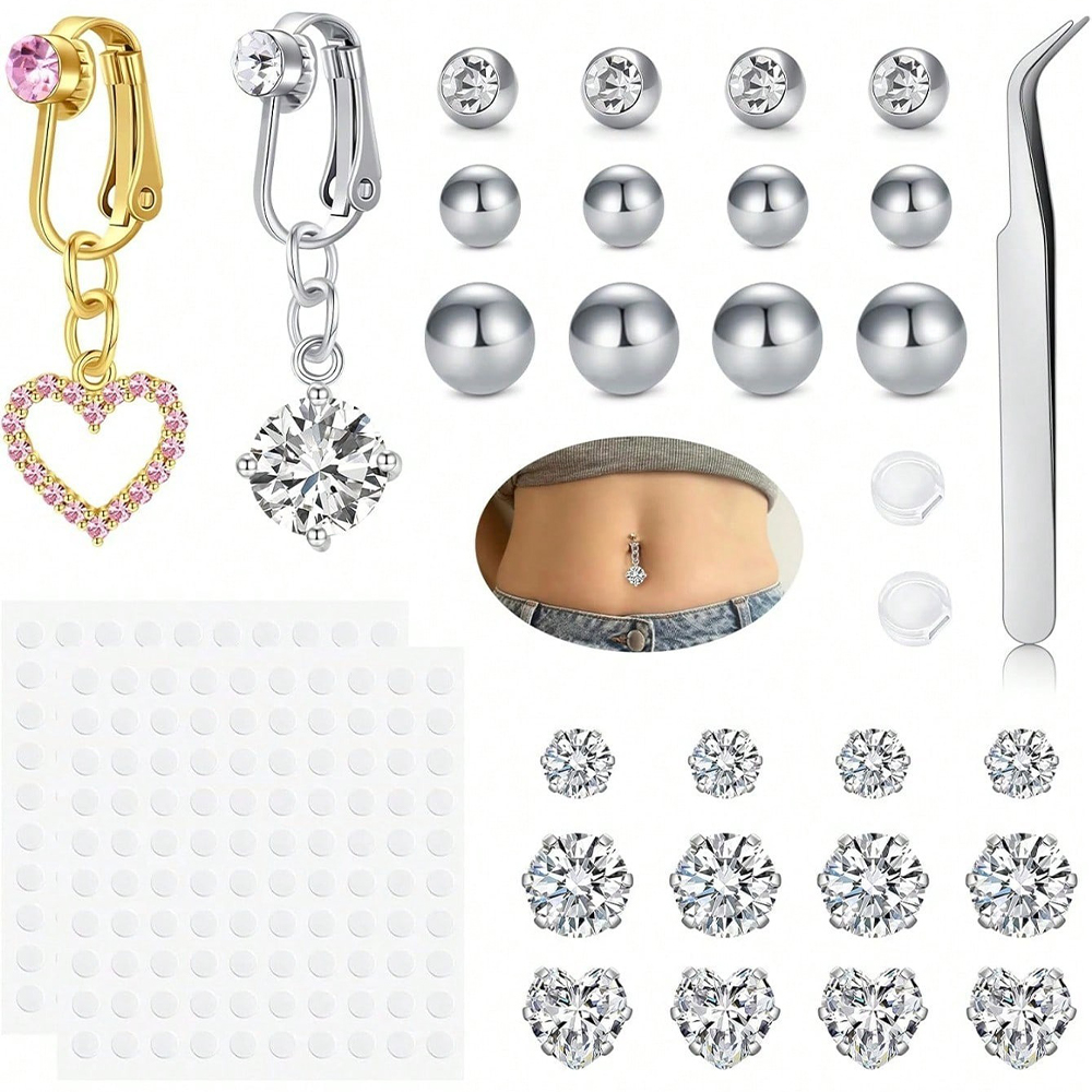 Piercing Falso Dorado para Omb - Body Jewelry Belly Button Rings reseña y precio