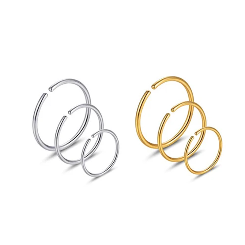Lote de 6 Anillos Hipoalergéni - Body Jewelry Earrings reseña y precio