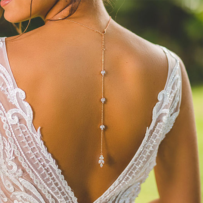 Collar de espalda para mujer,  - Body Jewelry For Backless Dress reseña y precio