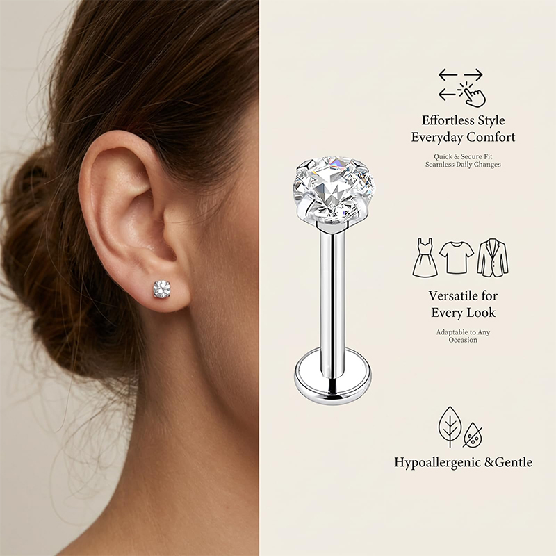 Anillos de Acero Inoxidable Qu - Body Jewelry Earrings reseña y precio